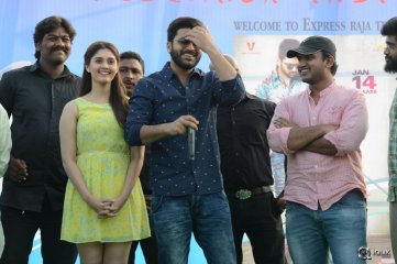 Express Raja Movie Team at Aurora Engineering College